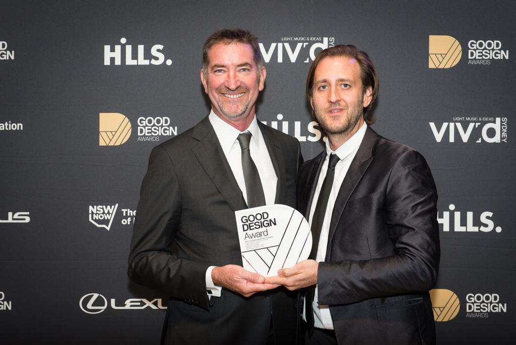 Superior CEO, John Hogan and direct of Derlot, Alexander Lotersztain receive the award. © Superior Jetties www.superiorjetties.com
